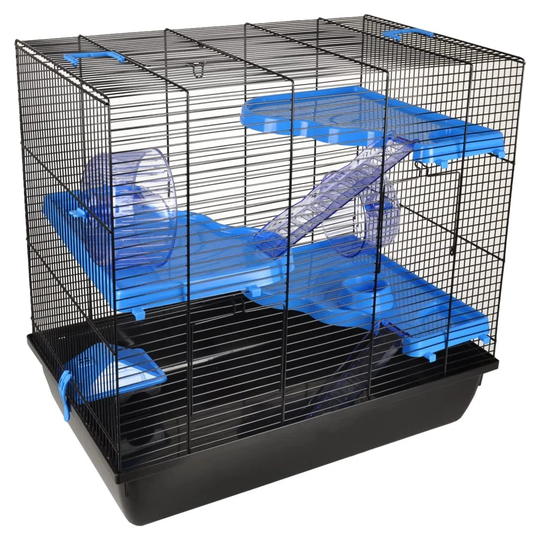 Flamingo Hamster Cage Jaro 4 58 x 38 x 55cm Black/Blue