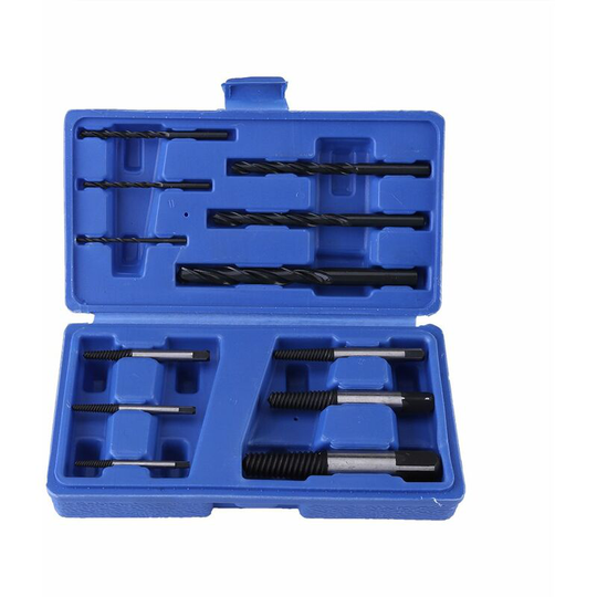 Broken Screwdriver 12 Piece Drill Set Damaged Nut Screwdriver Bolt Extractor 6 Drill Bit Universal Removal Tool with Plastic Storage Box