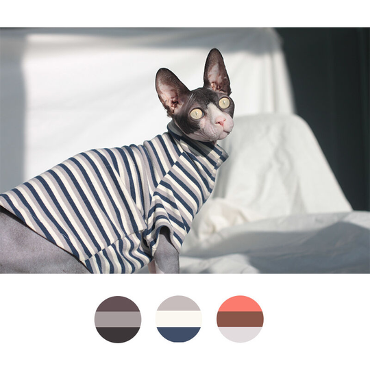 Pet clothes Sphinx hairless cats and dogs dwarf cats British short puppy spring and autumn de fleece warm stretch bottom shirt m size long version