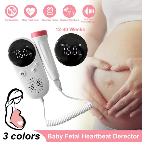 Baby Ultrasonic Detector Fetal Doppler Prenatal Rate Heartbeat Monitor