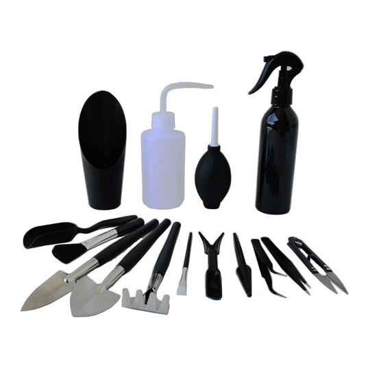Perle Raregb - Interior Gardening Tool Kits, 15 Small Transplant Succulent Tools Mini Tools Bonsai, with Senate Scissors Mini Watering Rate Rate