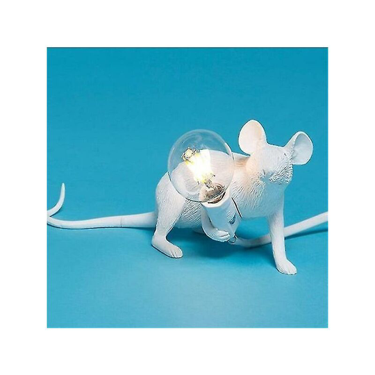 Deckon - Lamps modern led resin mouse table desk lamp night lights - White creep