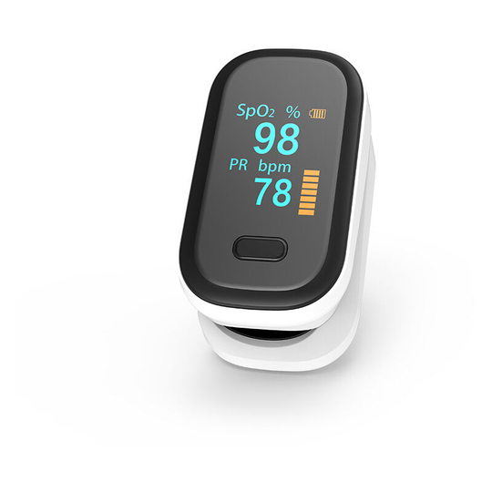 Fingertip Pulse Oximeter - Accurate Heart Rate Blood Oxygen Saturation Monitoring Health white - Muff