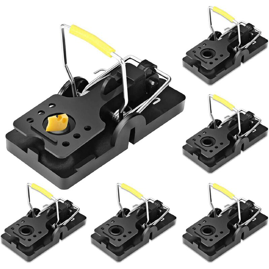 Mouse Trap, Reusable and Easy to Use Snap Traps, Pack of 6