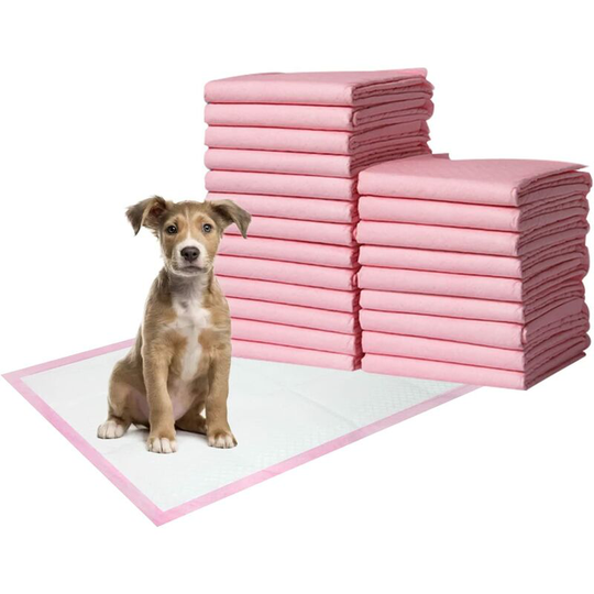 Pet Training Pads Dog Pee Pad Super Absorbent Protection Diaper for Dog Cat MZ068 (45x60cm,50pcs,Pink)
