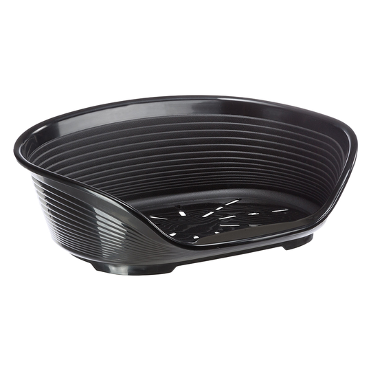 Ferplast Siesta Deluxe Dog Basket - Black - Size 8: 82 x 59.5 x 25 cm (L x W x H)