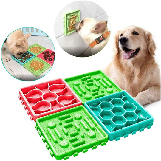 Slow Feeder Dog Bowl Toy Mat,puppy Treat Dispenser Puzzle Slow Feeder Dog Toy,interactive Feeder Slow Bowl