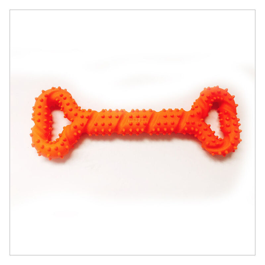 Powerful, durable dog chew toy for changing teeth, suitable for medium and large energetic dogs (orange)