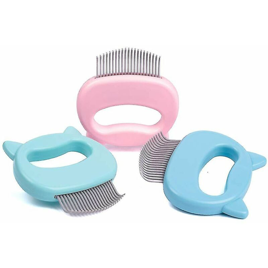 3pcs Pet Hair Removal Massager Shell Comb Detangling Brush Grooming