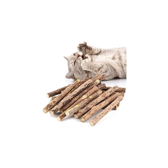 onebarleycorn - Catnip Cat Sticks,Cat nip Toys Natural Matatabi Kitten Chews Toy Dental Treats Teething Stick for Cats,Pack of 20 pcs