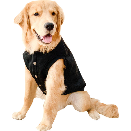 FVO - Warm Dog Winter Coats with Harness Hole, Puppy Jacket Vest Clothes Costume Winter Clothes for Small Dogs Pet,Black,3XL