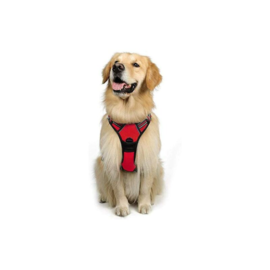 Aougo - Large Dog No Pull Dog Harness for Pets, Soft Padded Adjustable Pet Vest Harness, Reflective No Choke with Easy Control Handle for Training or