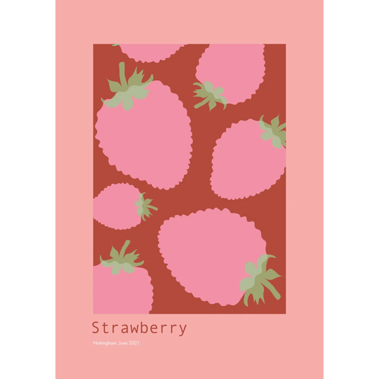 A3 Strawberry Wall Print