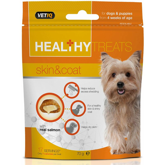 Vetiq Healthy Treats Skin & Coat For Dogs & Puppies - 70 Gm - 1216
