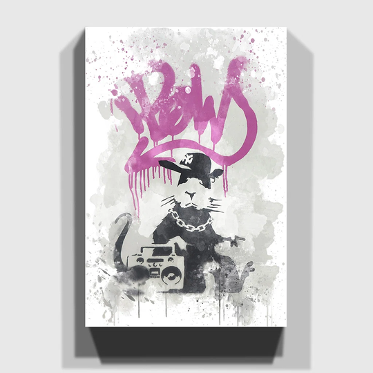 'Gangsta Rat Wall Graffiti Art' Graphic Art Print