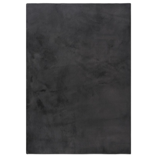 vidaXL Rug Faux Rabbit Fur Anthracite Living Room Decor Area Rug Floor Mat
