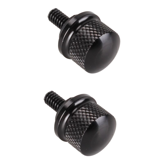 Billet Aluminum Thread Black Seat Bolt Screws Motorcycle Seat Bolt for Harley-Davidson (2 Pack, Black)