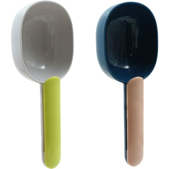 Pet Food Scoop - Dog Food Scoop Pet Handle Clip Under Dog Cat Book Scoop Racking Spoon Kitchen 2 Pcs