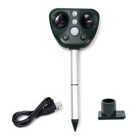 Superseller - Outdoor Waterproof Solar Powered Pest Rejector Garden Farm Mouse Mole Pest Rodent Repellent Device Animal Repeller