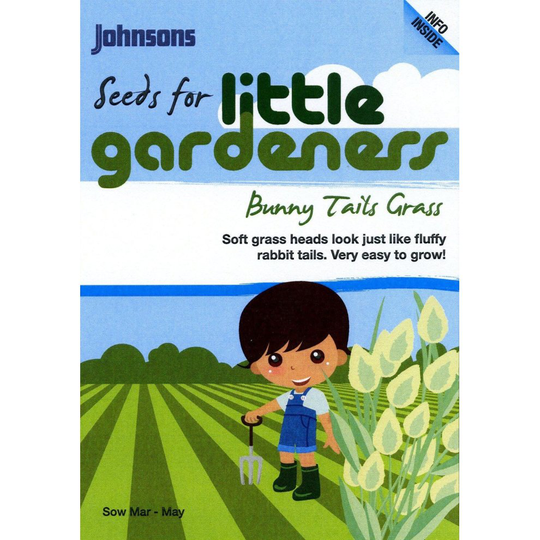 Johnsons Seeds - Pictorial Pack - Flower - Little Gardeners - Bunny Tails - 100 Seeds