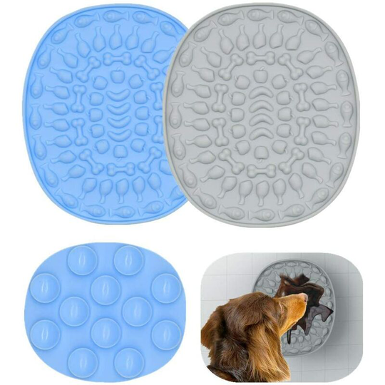 Lick Mat for Dogs, Peanut Butter Slow Feeder for Pet, Dog Lick Pad for Anxiety Relief, Treats & Grooming, Great for Pet Training in Shower with