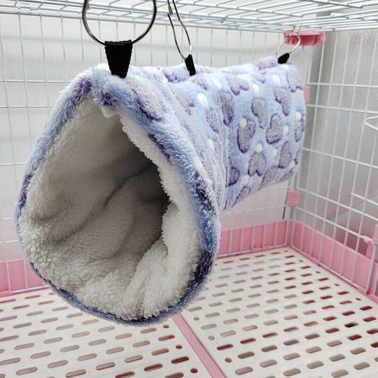 Perle Rare - Small Animal Hanging Tunnel, Hamster Hanging Toys, Hammock Swing, Bedding Accessories for Chinchilla Ferret, Squirrel, Guinea Pig, Rat,