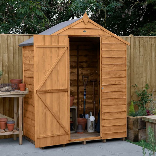 Wooden 5x3 Overlap Dip Treated Apex Garden Shed Storage