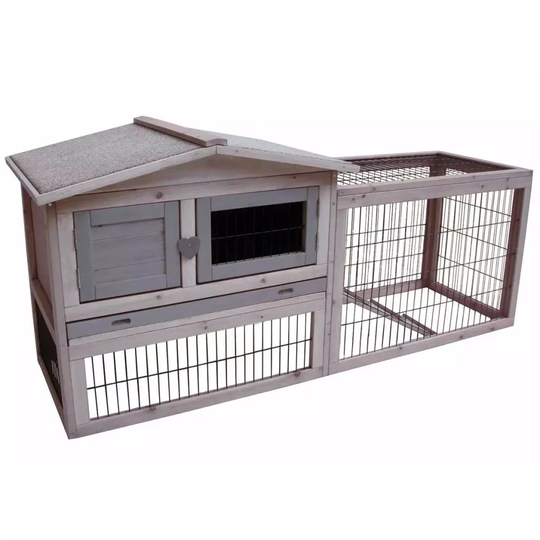 Flamingo Rabbit Hutch Sunshine Cottage 155 x 53 x 70cm