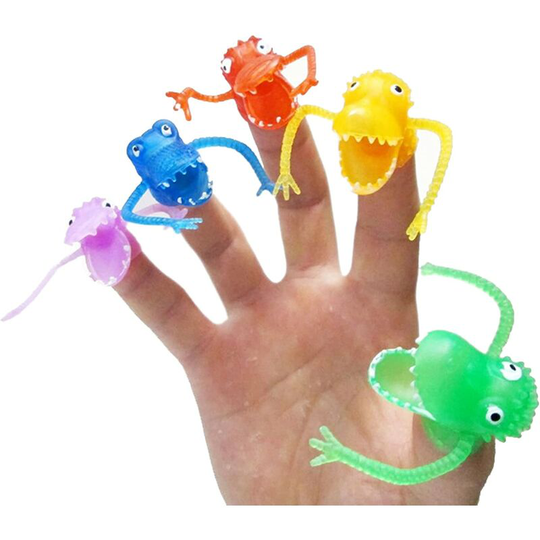 Monster finger toy children's toy gift party fun toy puppet show fingertips (10 silicone monsters, random style)