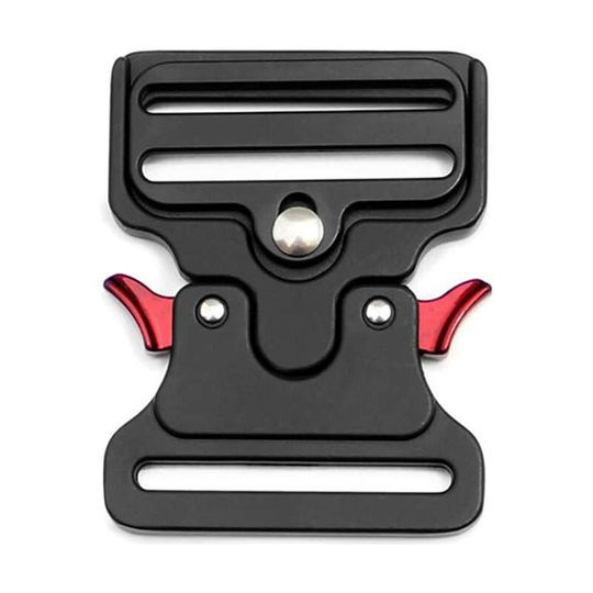 Metal Shaped Tactical Buckle for Dog Collar, Bags, Luggage, Belt, Clothes (Black, 50mm Width)