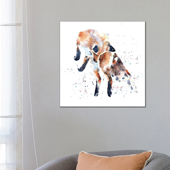 Mousing Fox I - Painting Print on Canvas