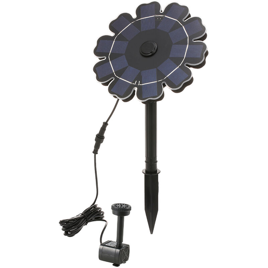 Lifcausal - Solar Fountain Pump 5.5V 3.5W for Bird Bath Flower Shaped