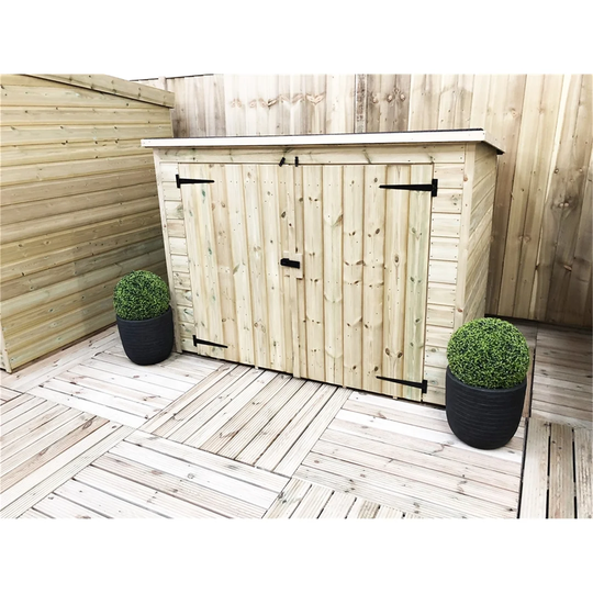 Kalup 7 ft. W x 4 ft. D Solid Wood Garden Shed