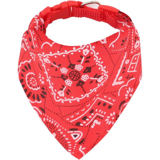 Fashion Dog Bandana, Adjustable Scarf for Puppy, Cat (s, Red)