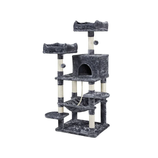 Multi Level Cat Tree Cat Tower for Medium/Large Cats,Dark Gray - dark gray - Yaheetech