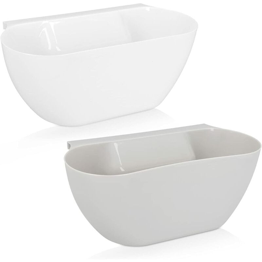 2X Kitchen Waste Collection Tumbler - Counter Top Trash Can - Hanging Container - 28 x 13.5 x 11cm 6-3.8L