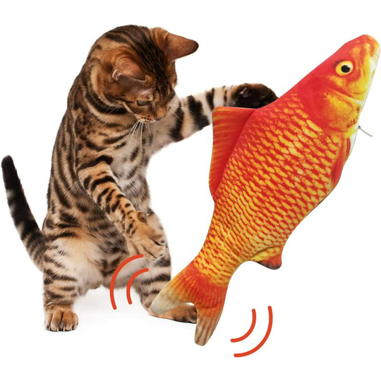 Cat Fish Toy Catnip Plush Toy Rechargeable Electronic Motion Simulation Fish Toy Catnip Vibrating Dance Moves Catnip Toy