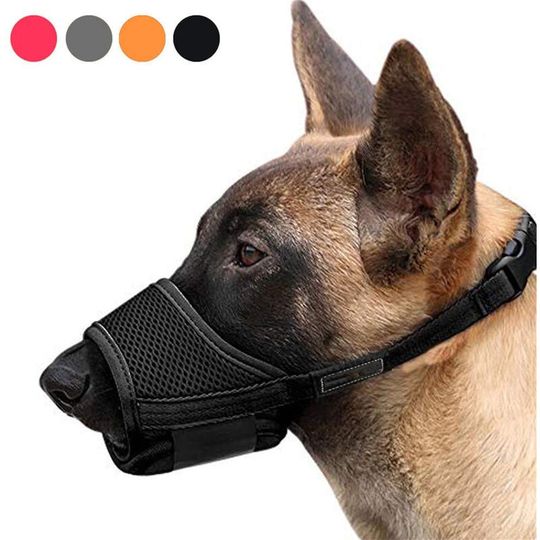 Muzzle for Dogs Soft Adjustable Muzzle for Dogs Nylon, Anti Bark Anti-Bite Muzzle, Medium and Small Dog Muzzle, s, Black
