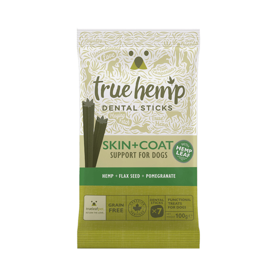 True Hemp Skin & Coat Dental Sticks 100g Bulk 4 x 7 Pack