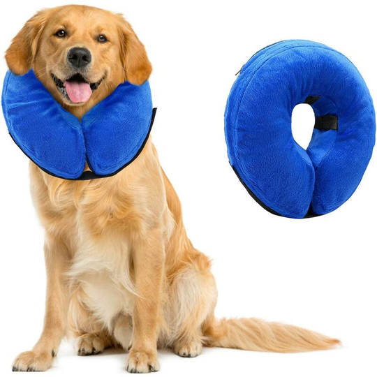 Classic Collars Inflatable Dog Collar, Cone Pet Collar After Injuries & Surgery, Adjustable Protective Pet Collar - m
