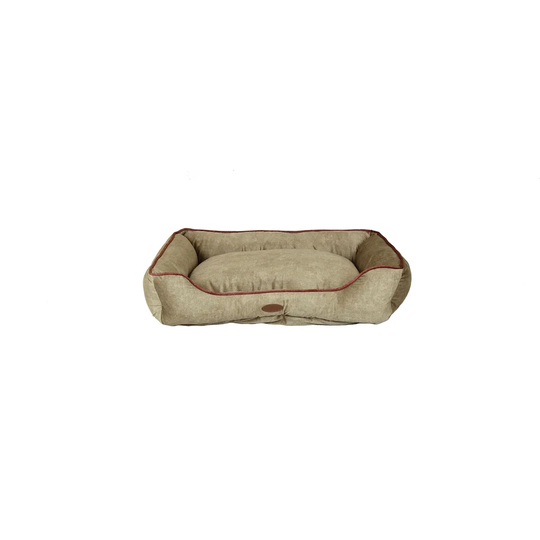 Papillion Small Pet Bed Bolster Cushion in Beige