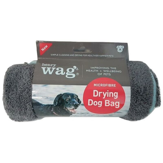Henry Wag Microfibre Dog Drying Towel Bag - Extra Small
