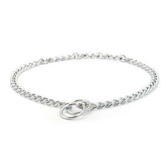 Ancol - Medium Check Dog Chain (Size 7 - 60cm) (Silver) - Silver