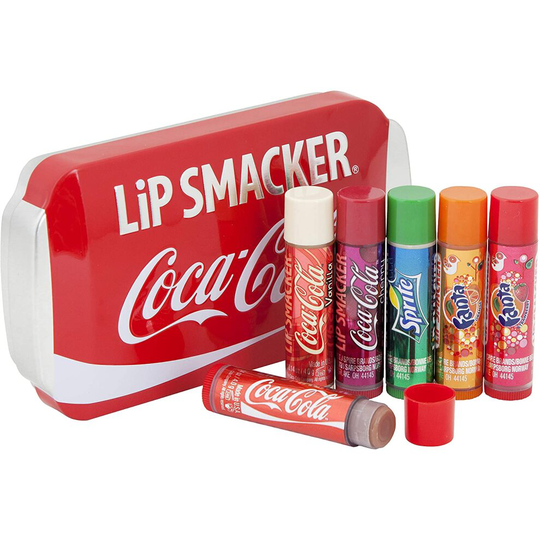 Lip Smacker - Coca-Cola Tin Collection - Set of Lip Glosses for Kids in Assorted Flavours - Gift Pack of 6