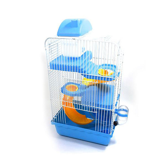 (Blue) 3 Tiers Storey Hamster Cage Gorgeous Castle
