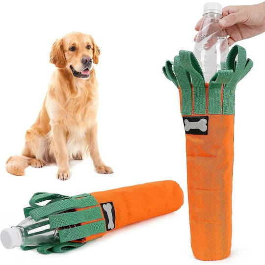 Carrot Bite Resistant Dog Toy, Thick Oxford Cloth Sleeve For Plastic Bottle