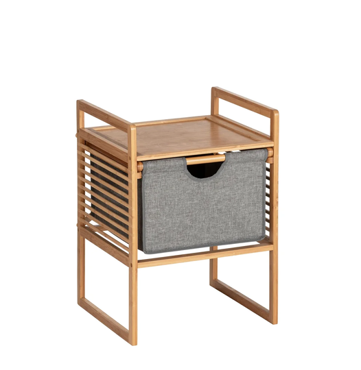 WENKO Side Table With Drawer Bahari, Bamboo Bedside Table