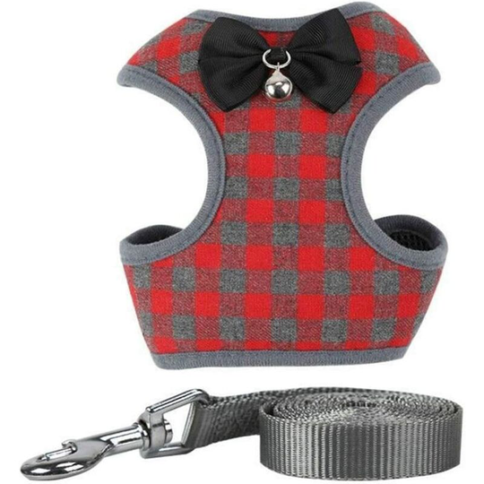 Dog Harnesses Dog Harnesses for Cats Cat Harnesses for Hiking Soft Mesh Vest for Small Dogs Cat MZ123 (l, Red) - Langray