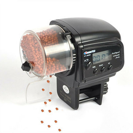Automatic Timed Aquarium Fish Feeder - Multifunctional Adjustable Holiday Fish Feeder Aquarium Fish Feeder Black