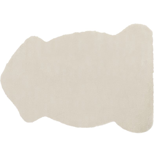 Modern Area Rug Decor Faux Fur Rabbit Living Room Bedroom Beige Undara - Beige